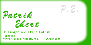 patrik ekert business card